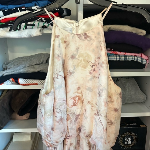 Donna Morgan Women's Alana Floral Halter Gown - Picture 5 of 10